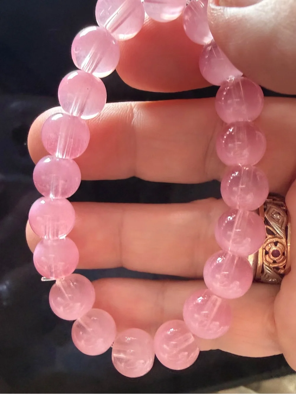 Pink Beaded Stretch Bracelet - Women Jewelry